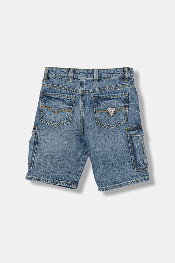 Момче Guess къс панталон карго за деца от деним L6GD16.D45E0.PPY2.M син