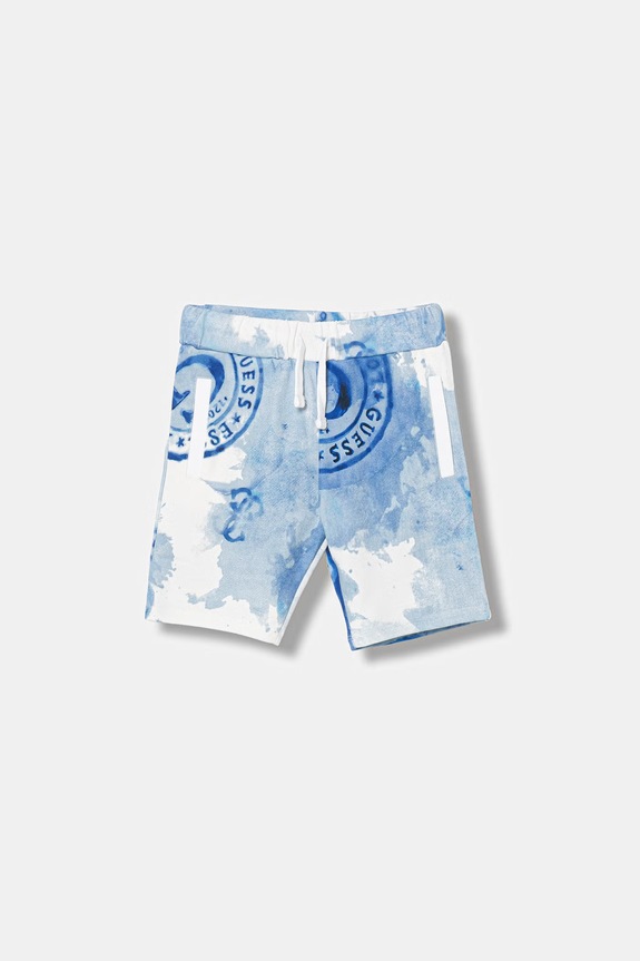 Dječje pamučne kratke hlače Guess casual plava N6GD00.KA6R4.PPY2.M