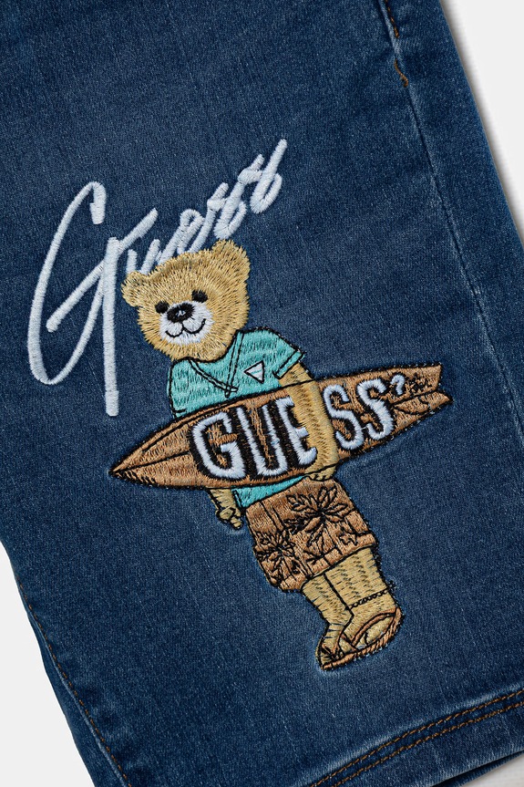 Băieți Guess pantaloni scurți pentru copii, din denim N6GD12.D4CA0.PPY2.M albastru