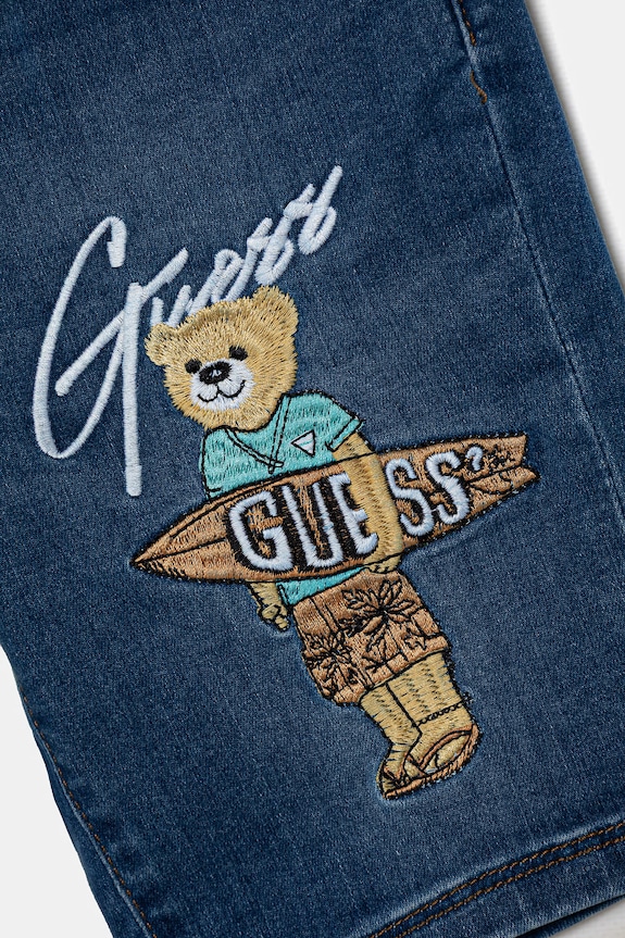 Băieți Guess pantaloni scurți pentru copii, din denim N6GD12.D4CA0.PPY2.M albastru