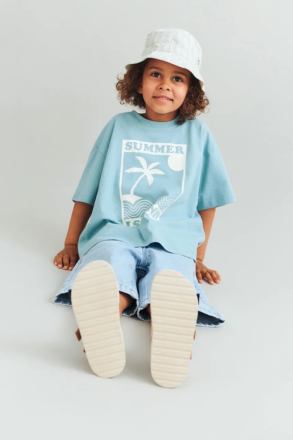 Wheat pantaloni scurți din denim pentru copii albastru 2953.432.GOTS