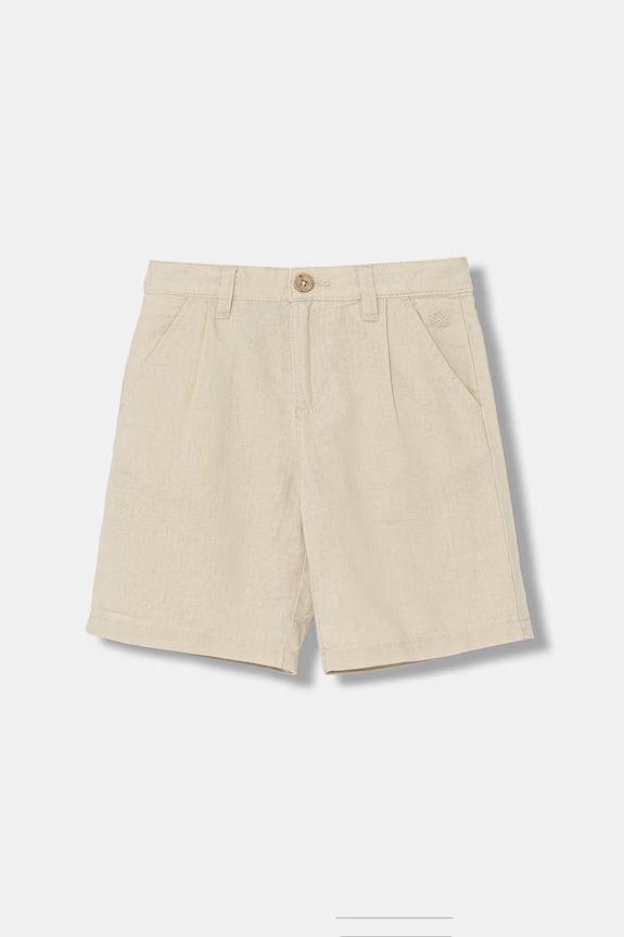 United Colors of Benetton pantaloncini per bambini con lino beige 43WBC904I.G.Stagionale