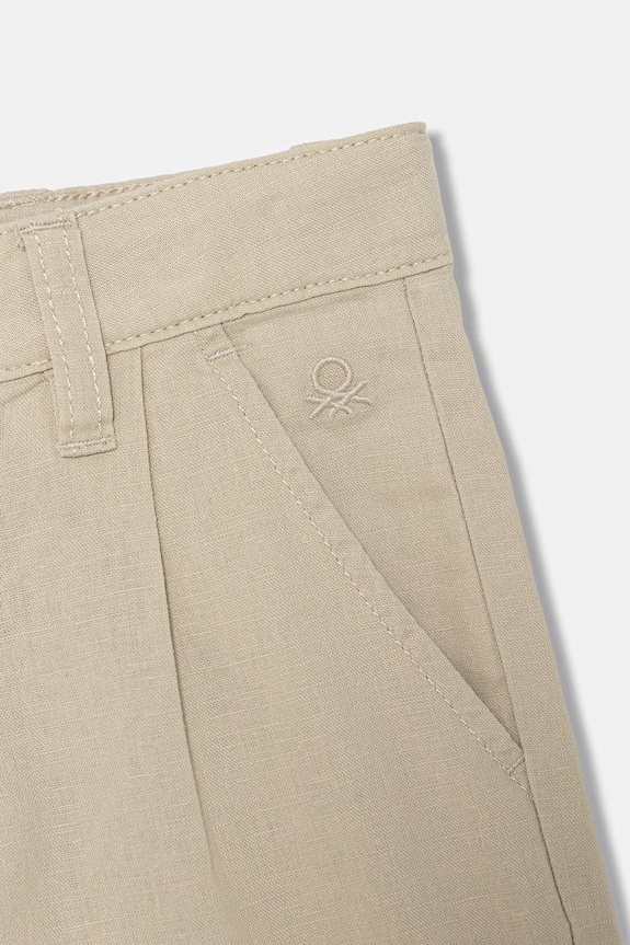 BIMBO United Colors of Benetton pantaloncini per bambini con lino 43WBC904I.G.Stagionale beige