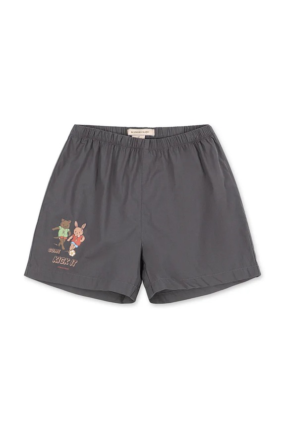 Konges Sløjd szorty dziecięce bawełniane HARVEY SHORTS GOTS szary KS105447.PPY2