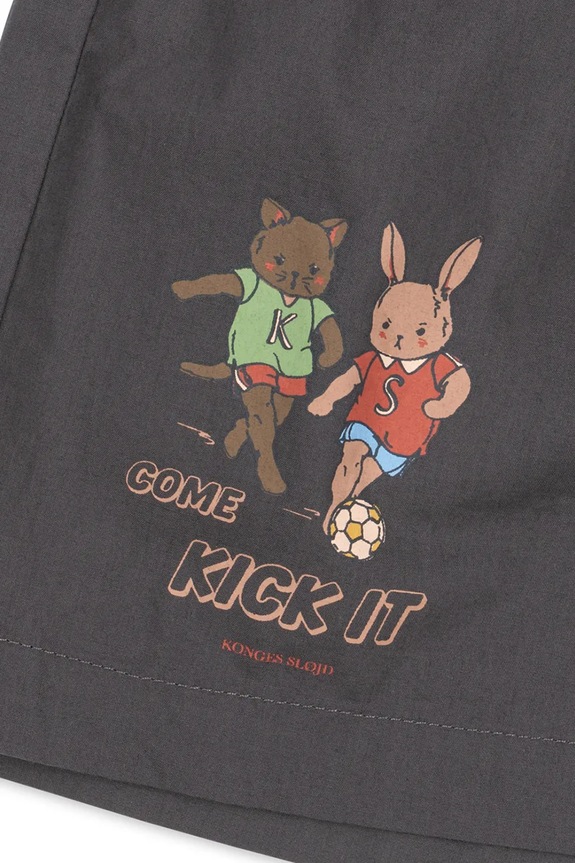 Chłopiec Konges Sløjd szorty dziecięce bawełniane HARVEY SHORTS GOTS KS105447.PPY2 szary