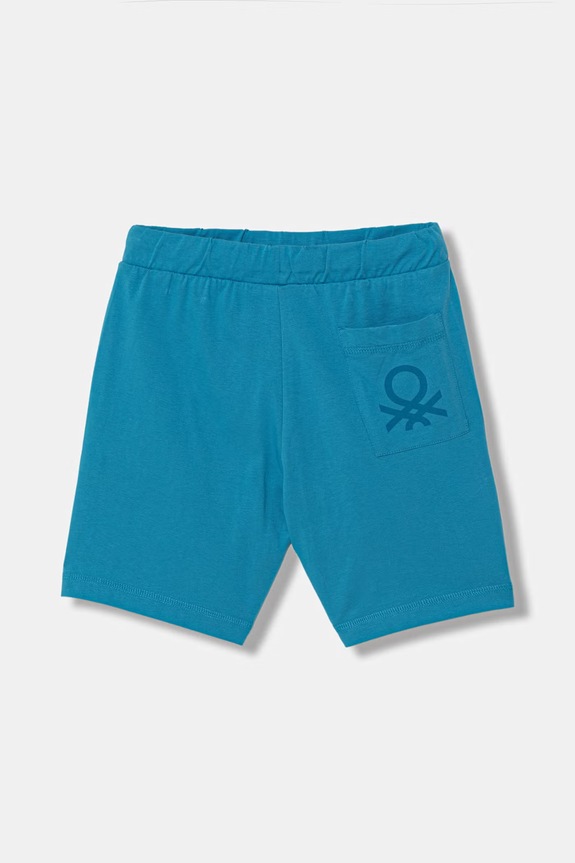 United Colors of Benetton trenirka kratke hlače otroške bombažne 3BL0C903L.G.season.PPY2 modra SS26