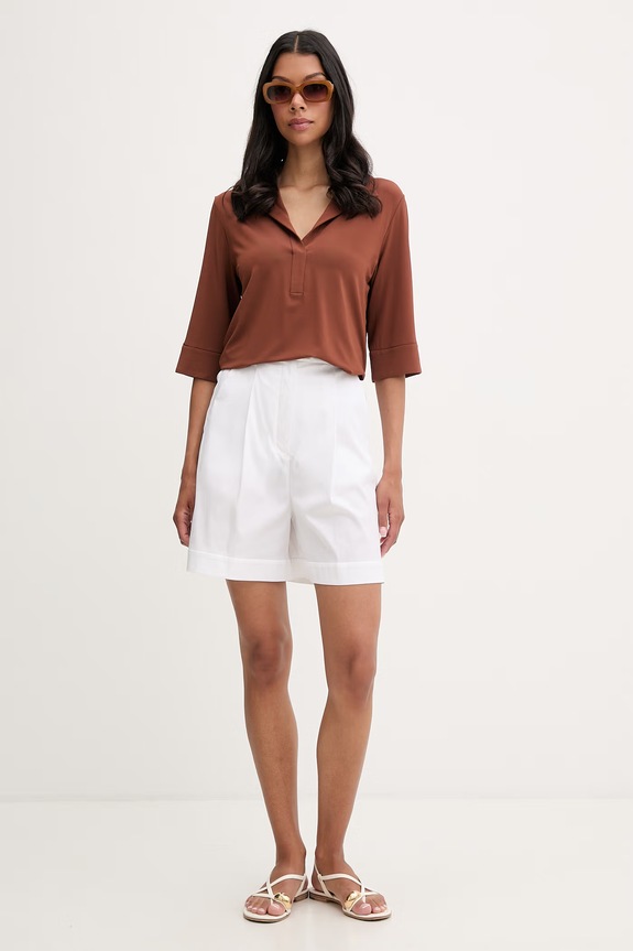 Max Mara Beachwear spodenki plażowe damskie MEDEOLA 2616141029600 biały SS26