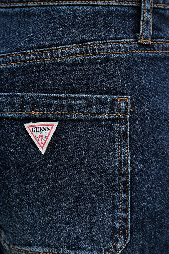 Rifľové krátke nohavice Guess Originals tmavomodrá W6RA2Q.D4ONB