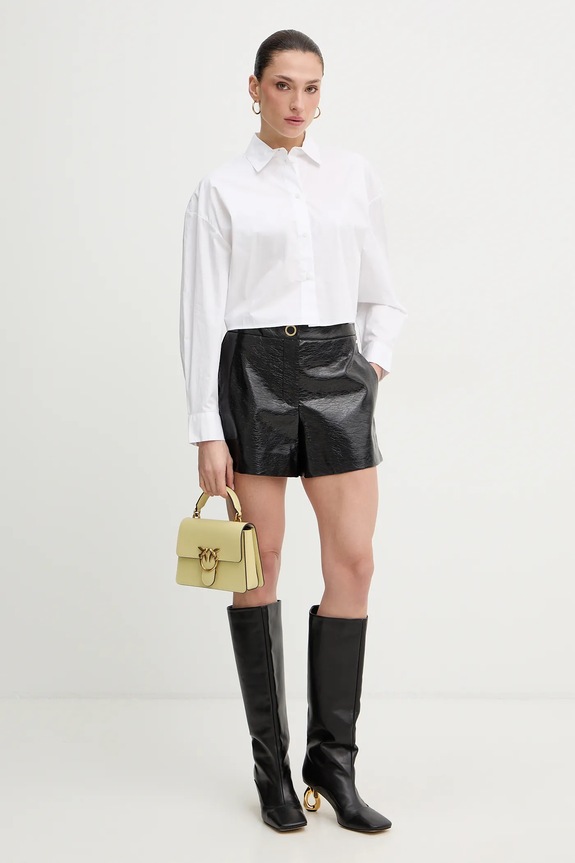 Armani Exchange pantaloni scurți XW001815.AF18859 negru SS26