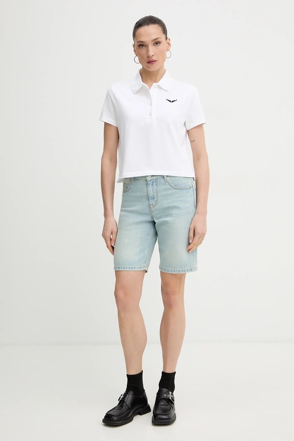 ZADIG&VOLTAIRE pantaloni scurți jeans WWBS01161 albastru SS26