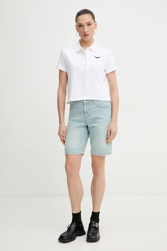 ZADIG&VOLTAIRE pantaloni scurți jeans WWBS01161 albastru SS26
