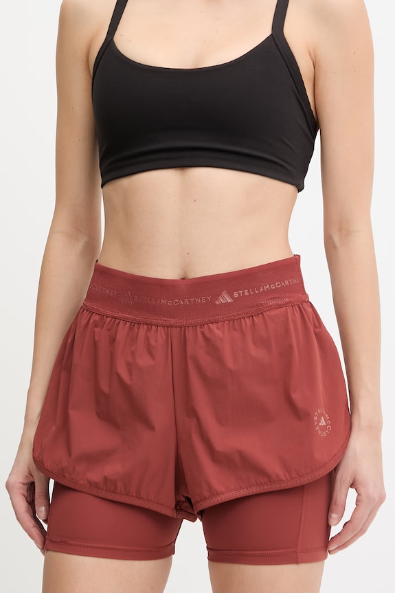 Σορτς προπόνησης adidas by Stella McCartney ψηλή πορτοκαλί JY8147