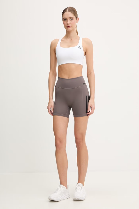 adidas Performance szorty treningowe Optime z elastanem brązowy JZ1099