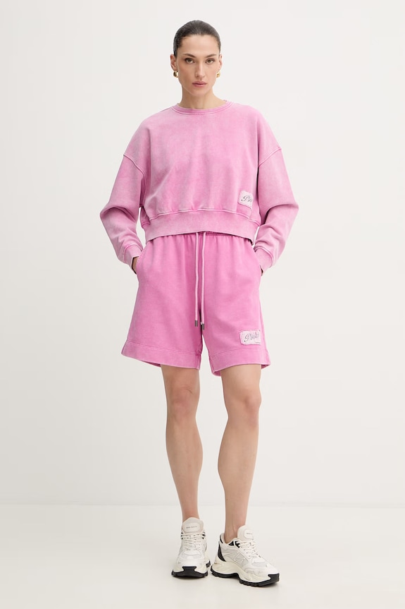 Βαμβακερό σορτσάκι Pinko 106342.A33M ροζ SS26