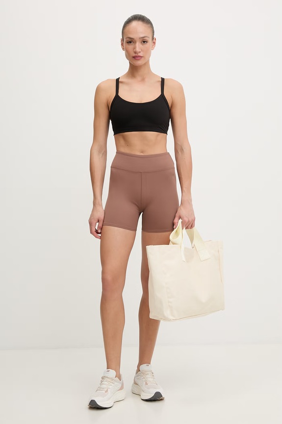 EA7 Emporio Armani pantaloni scurți sport pentru femei AF21585.7W000925 maro SS26