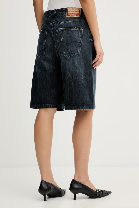 Îmbrăcăminte Diesel pantaloni scurți pentru femei, din denim DE-SIRE A14051.0ADBZ albastru