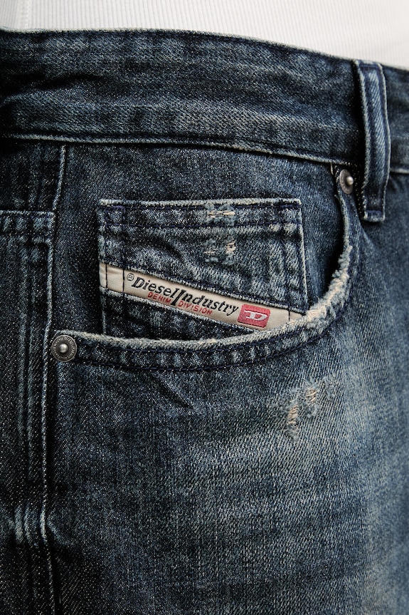Diesel pantaloni scurți pentru femei, din denim DE-SIRE A14051.0ADBZ albastru