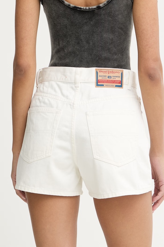 Îmbrăcăminte Diesel pantaloni scurți pentru femei, din denim DE-HELIOS A22266.09I41 alb
