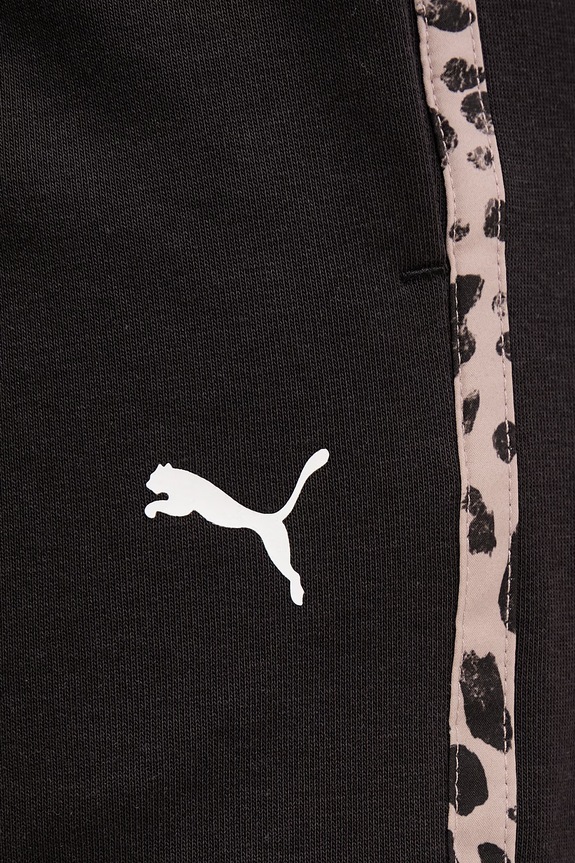 Puma teplákové šortky dámske s bavlnou Essential graphic animal čierna 693844