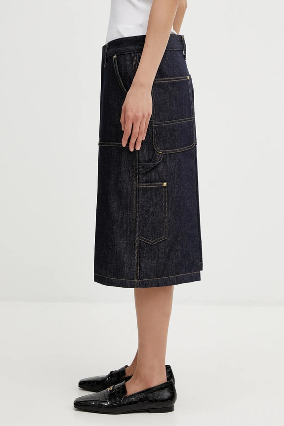 Carhartt WIP pantaloni scurți jeans W Nixon Double Knee Short I036324.101 albastru SS26