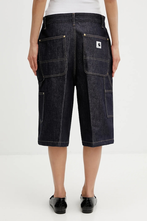 Îmbrăcăminte Carhartt WIP pantaloni scurți jeans W Nixon Double Knee Short I036324.101 albastru