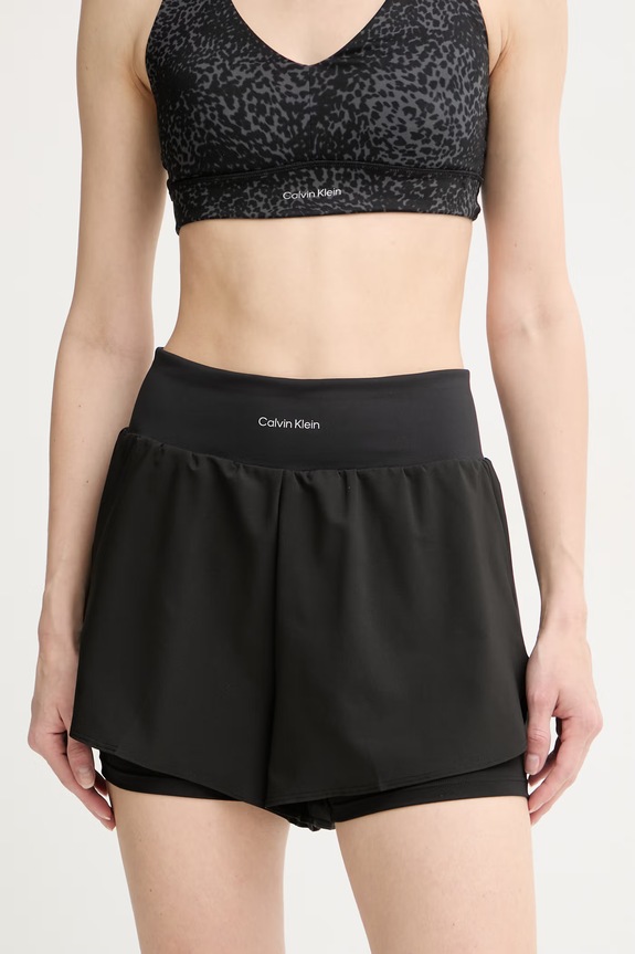 Calvin Klein Performance Σορτς αθλητικά γυναικεία μαύρο LVGWS6S802