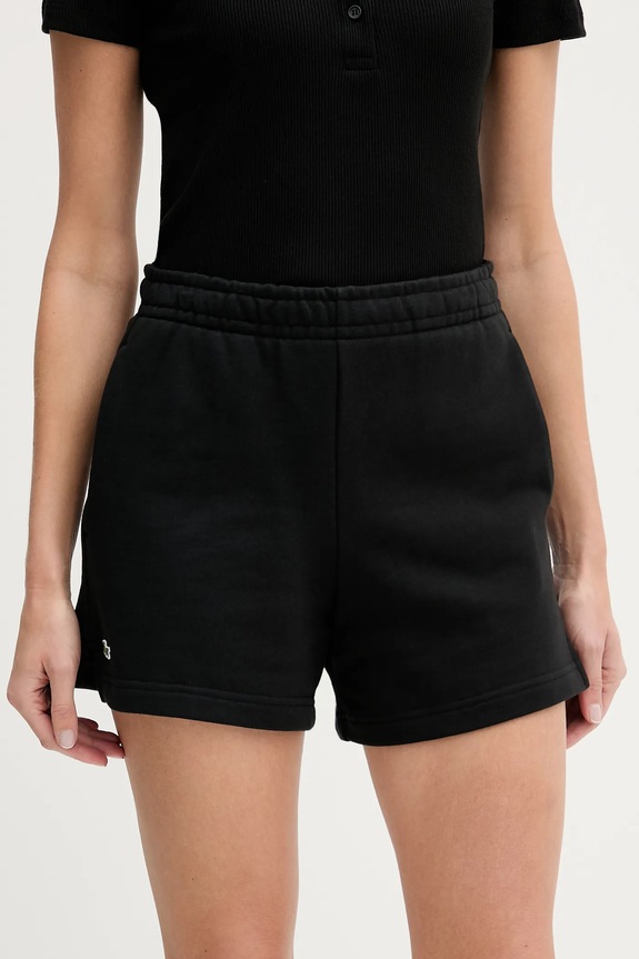 Lacoste Sportske kratke hlače za žene pletivo crna GF5341