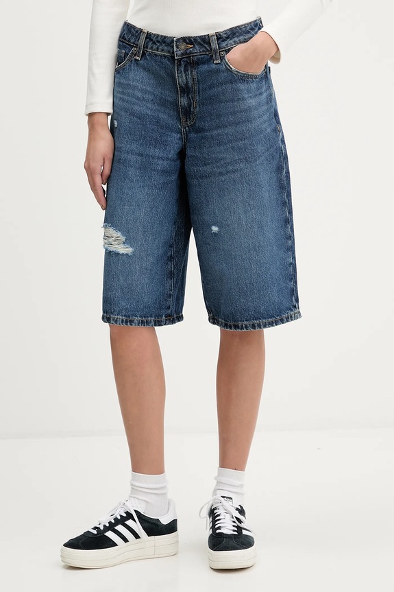 Guess Jeans pantaloncini di jeans alta blu W5YD1D.D5R22