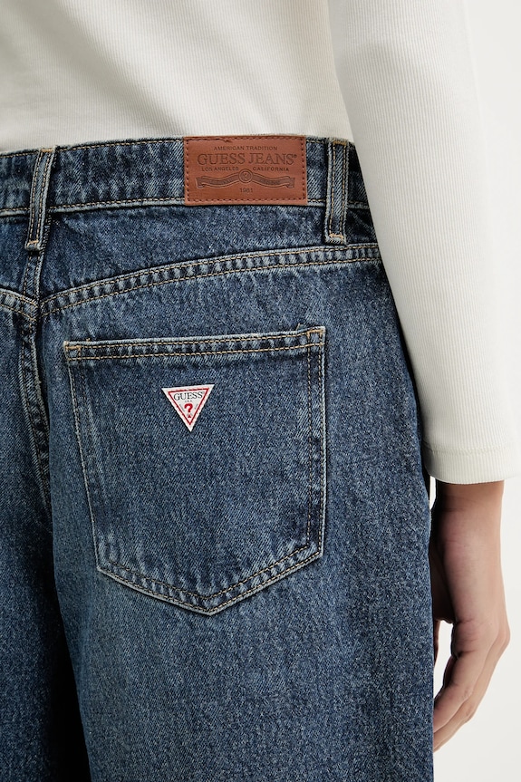 Guess Jeans pantaloncini di jeans blu W5YD1D.D5R22