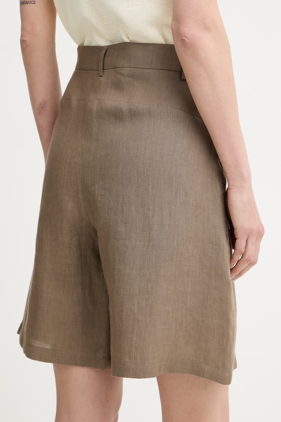 Îmbrăcăminte Marella pantaloni scurți pentru femei, din in Emme by Marella 2615141032200 maro