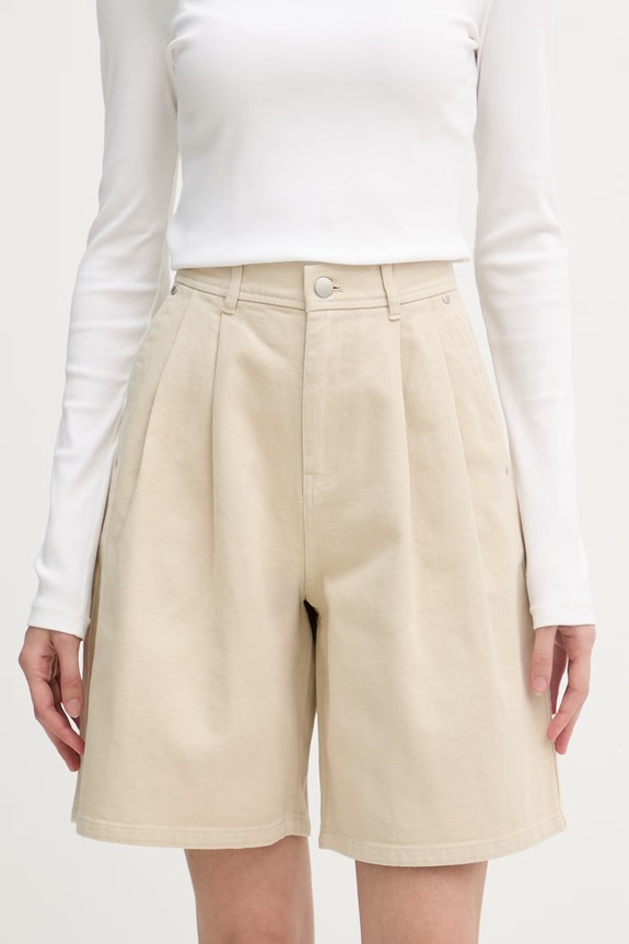 Barbour pantaloni scurți de damă din denim Daya bej LST0029