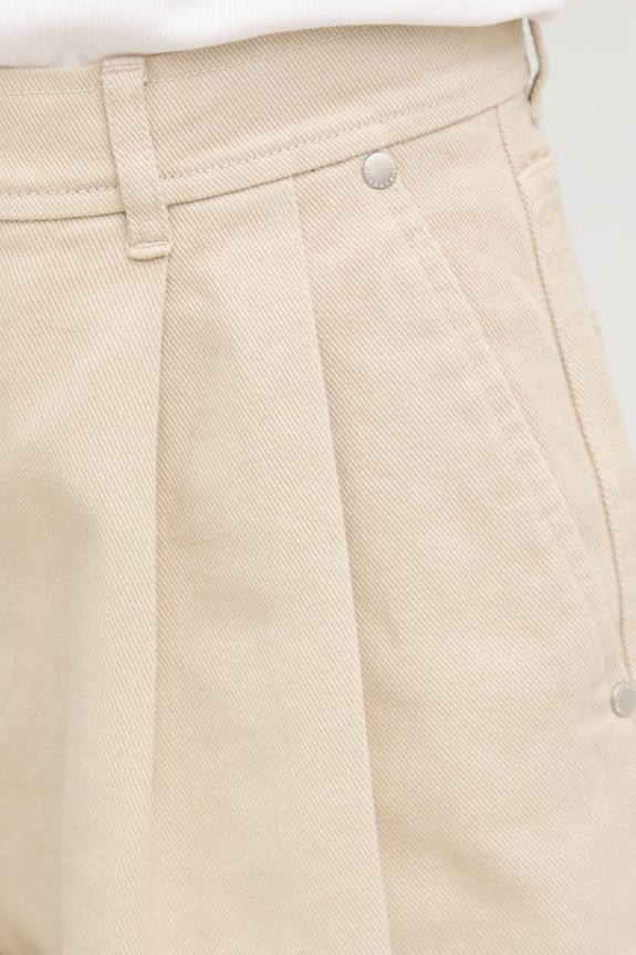 Barbour pantaloni scurți de damă din denim Daya bej LST0029