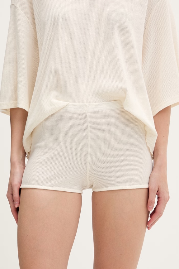 American Vintage szorty damskie bawełniane beżowy ATA00B