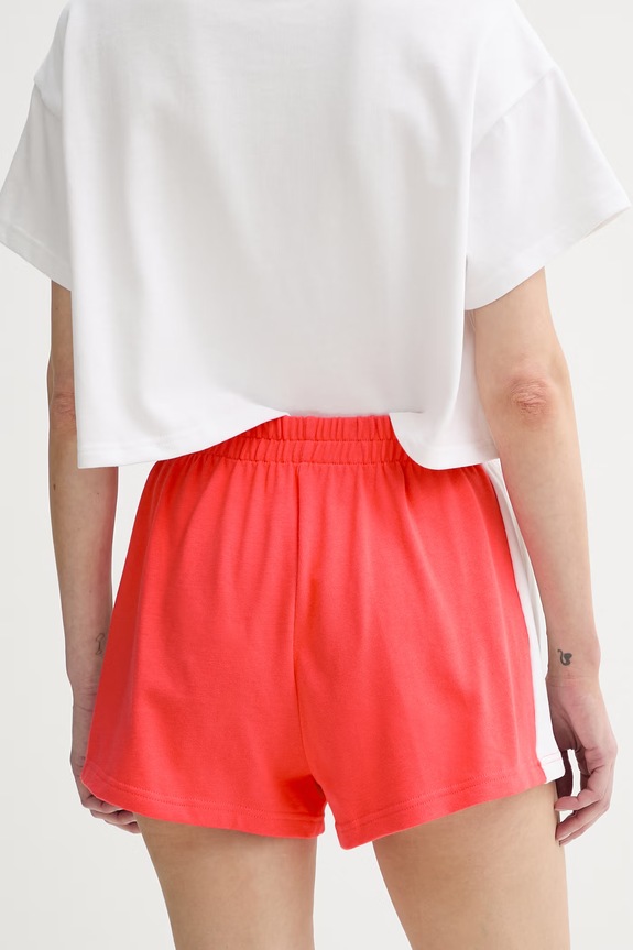 Oblečenie Calvin Klein teplákové šortky dámske bavlnené LV00Q61153 ružová