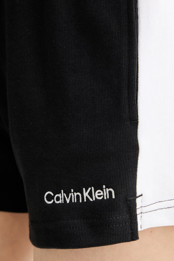 Calvin Klein teplákové šortky dámske bavlnené čierna LV00Q61153