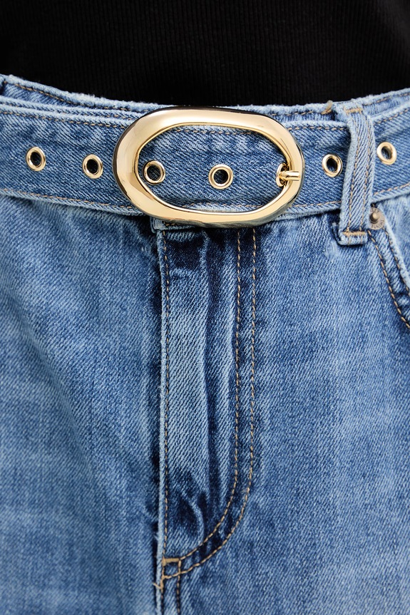Twinset pantaloni scurți jeans albastru 261TP2711