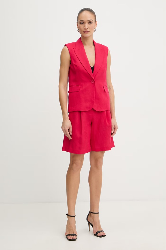 Twinset rövidnadrág női lenvászonnal 261AP2321 rózsaszín SS26