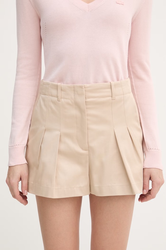 Lacoste pantaloni scurți panza bej FF0175