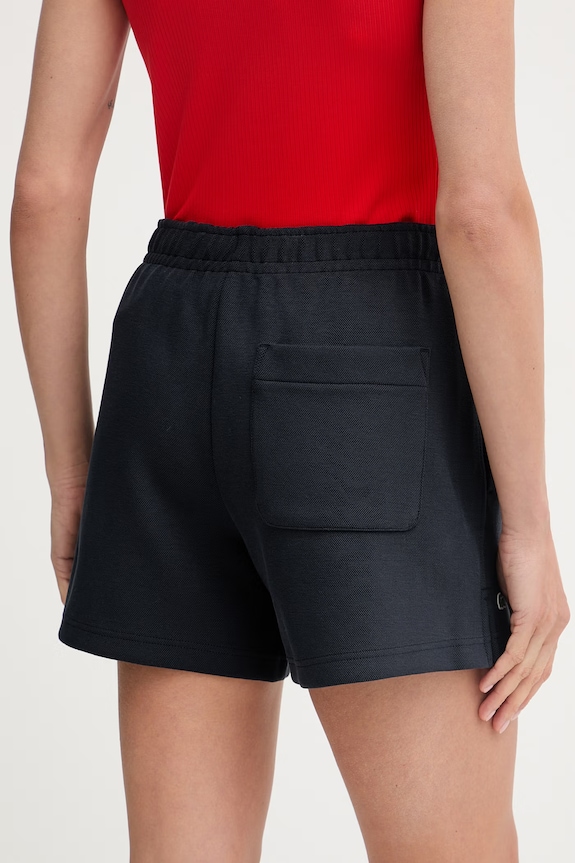 Îmbrăcăminte Lacoste pantaloni scurți de trening pentru femei, cu bumbac GF6901 bleumarin