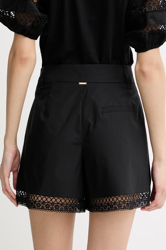 Odjeća Twinset elegantne kratke hlače za žene od pamuka s elastanom 261TT2253 crna