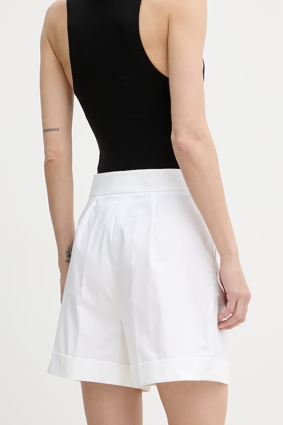 Abbigliamento Luisa Spagnoli pantaloncini eleganti da donna in cotone Avola 543326 bianco
