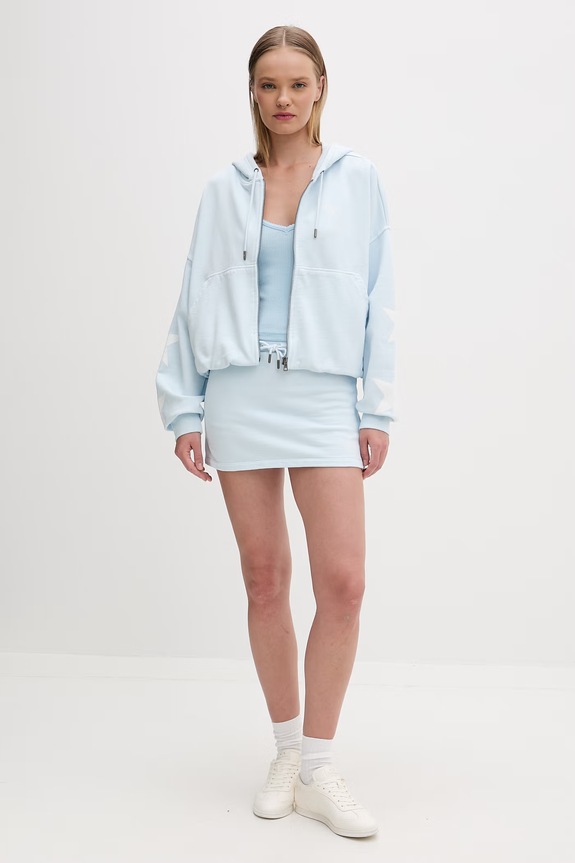 Guess Jeans culottes dámske bavlnené W6GDG4.K68I4 modrá SS26