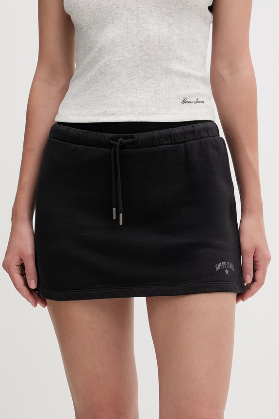 Guess Jeans culottes dámske bavlnené čierna W6GDG4.K68I4
