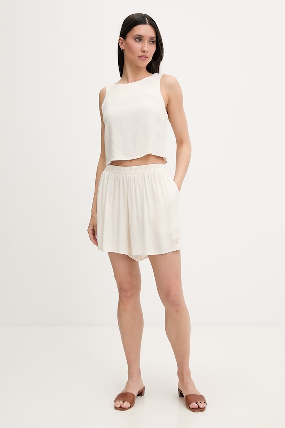 Guess plážové šortky dámske ZOE E6GD11.WP232 béžová SS26