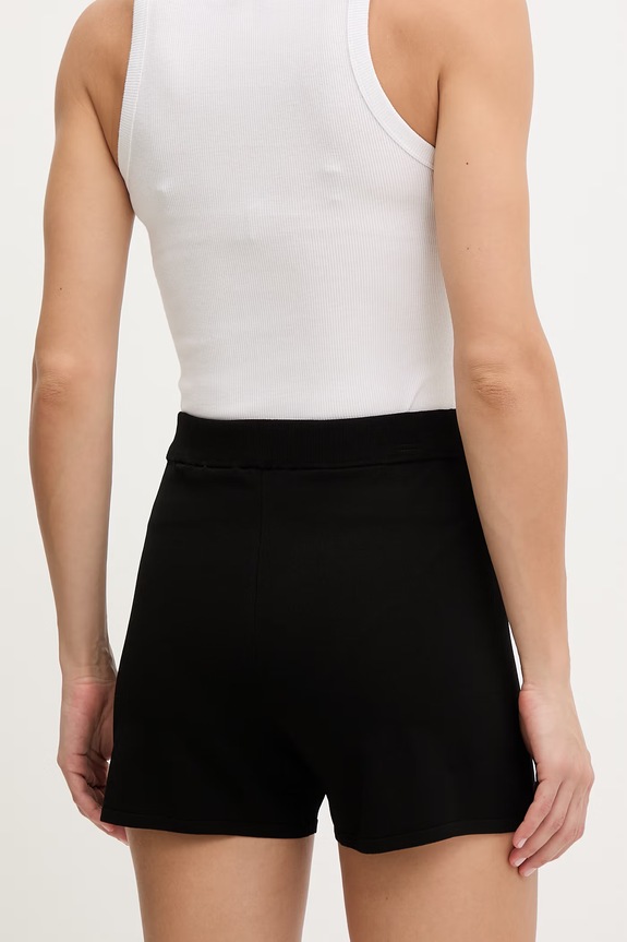 Guess pantaloni scurți pentru femei, cu vâscoză TEA O6GD00.Z5302 negru SS26