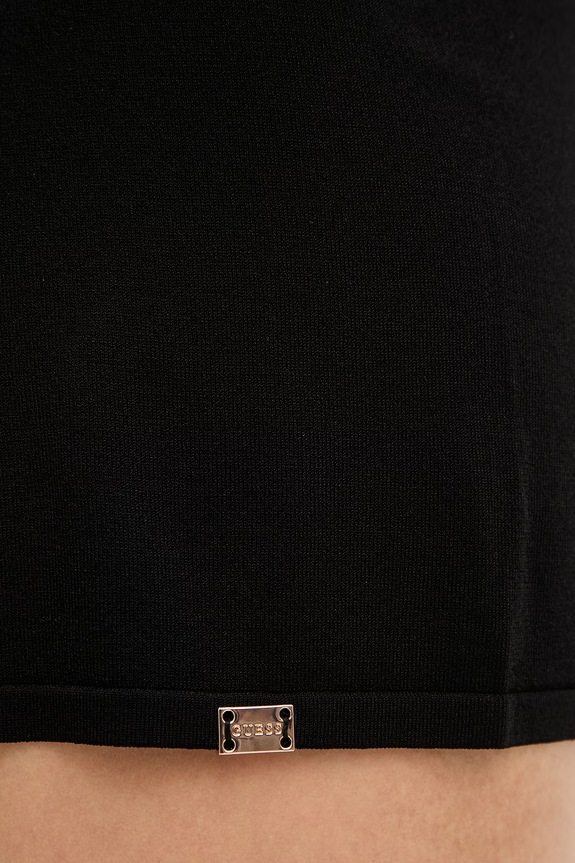 Îmbrăcăminte Guess pantaloni scurți pentru femei, cu vâscoză TEA O6GD00.Z5302 negru