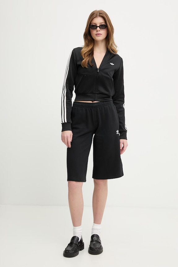 adidas Originals kratke hlače ženske pamučne KC9165 crna SS26