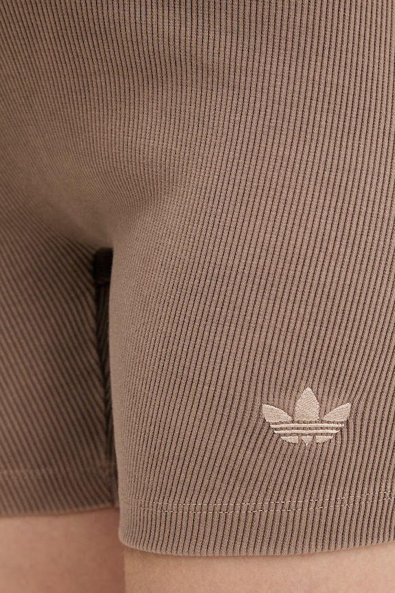 adidas Originals biker shorts pentru femei, din bumbac cu elastan maro KE3228