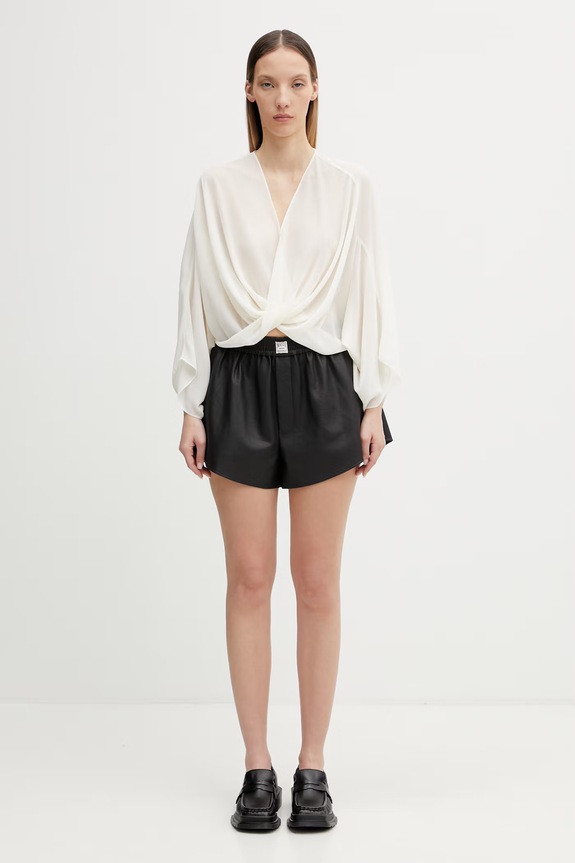 MM6 Maison Margiela шорти жіночі чорний S52MU0134.M35740.900