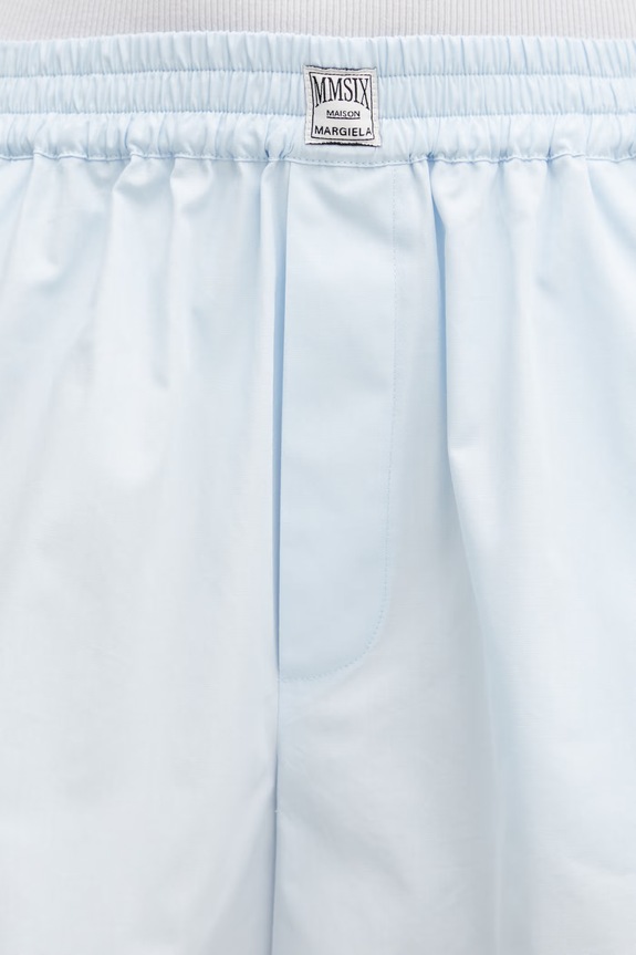 MM6 Maison Margiela pantaloni scurți din bumbac pentru femei albastru S52MU0135.M35480.501